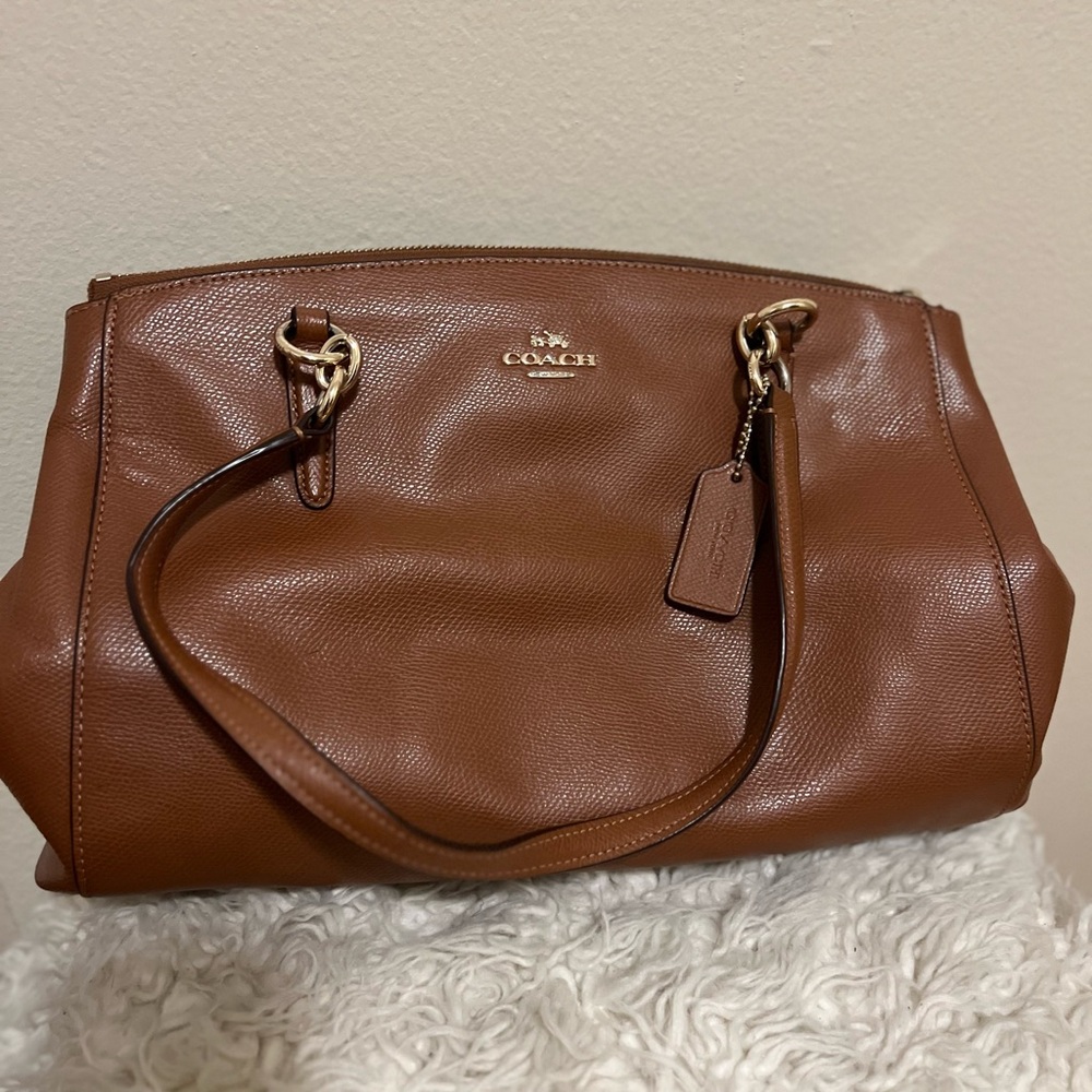 Coach Tan Leather Shoulder Bag